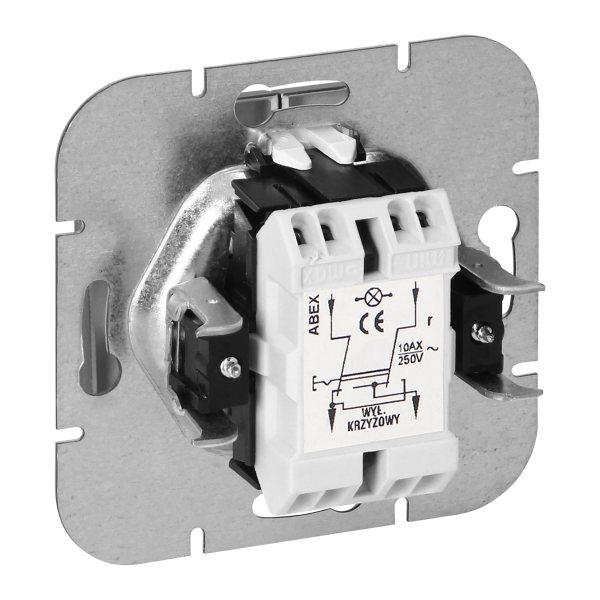 Flush-mounted four-way switch with illumination Pearl, WP-8P/S, anthracite