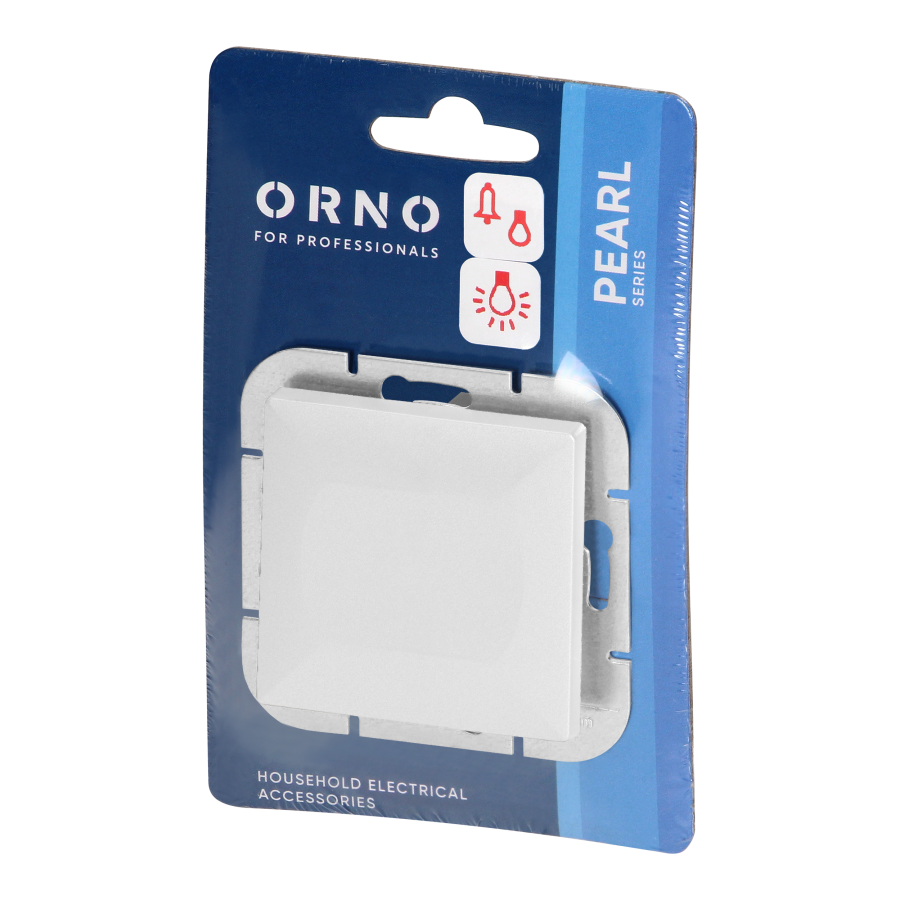 Flush-mounted doorbell button with illumination Pearl, WP-6/7P/S, white