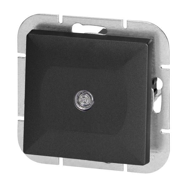 Flush-mounted doorbell button with illumination Pearl, WP-6/7P/S, black