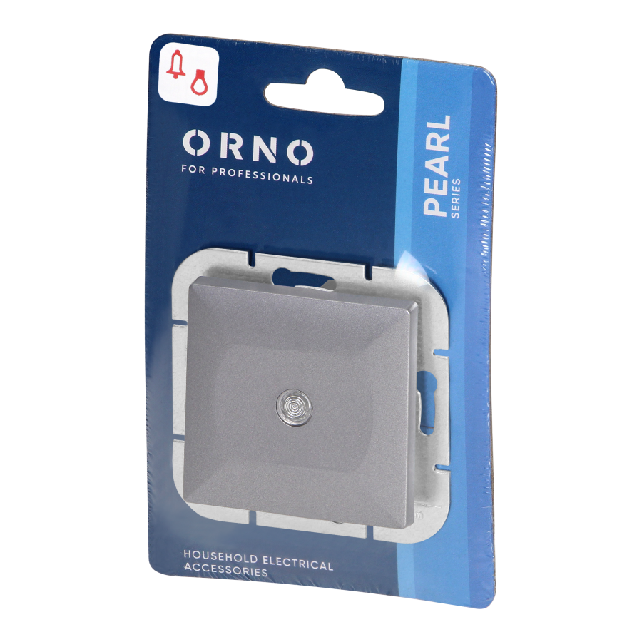 Flush-mounted doorbell button with illumination Pearl, WP-6/7P/S, anthracite