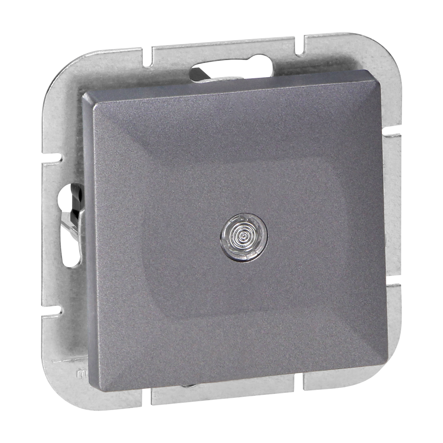 Flush-mounted doorbell button with illumination Pearl, WP-6/7P/S, anthracite