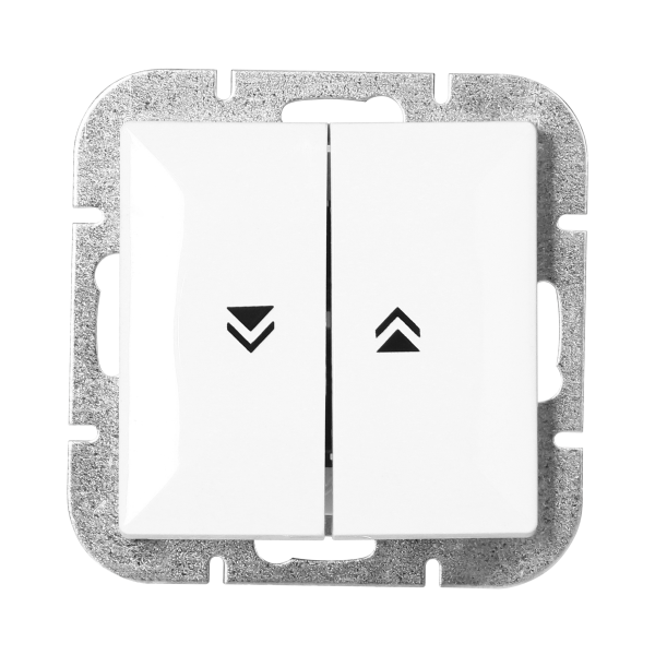 Flush-mounted shutter switch Pearl, 10A, 250V, WP-10P, white
