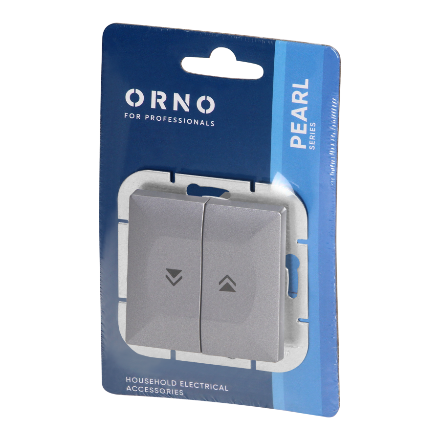 Łącznik roletowy p/t Pearl, 10A, 250V, WP-10P, antracyt