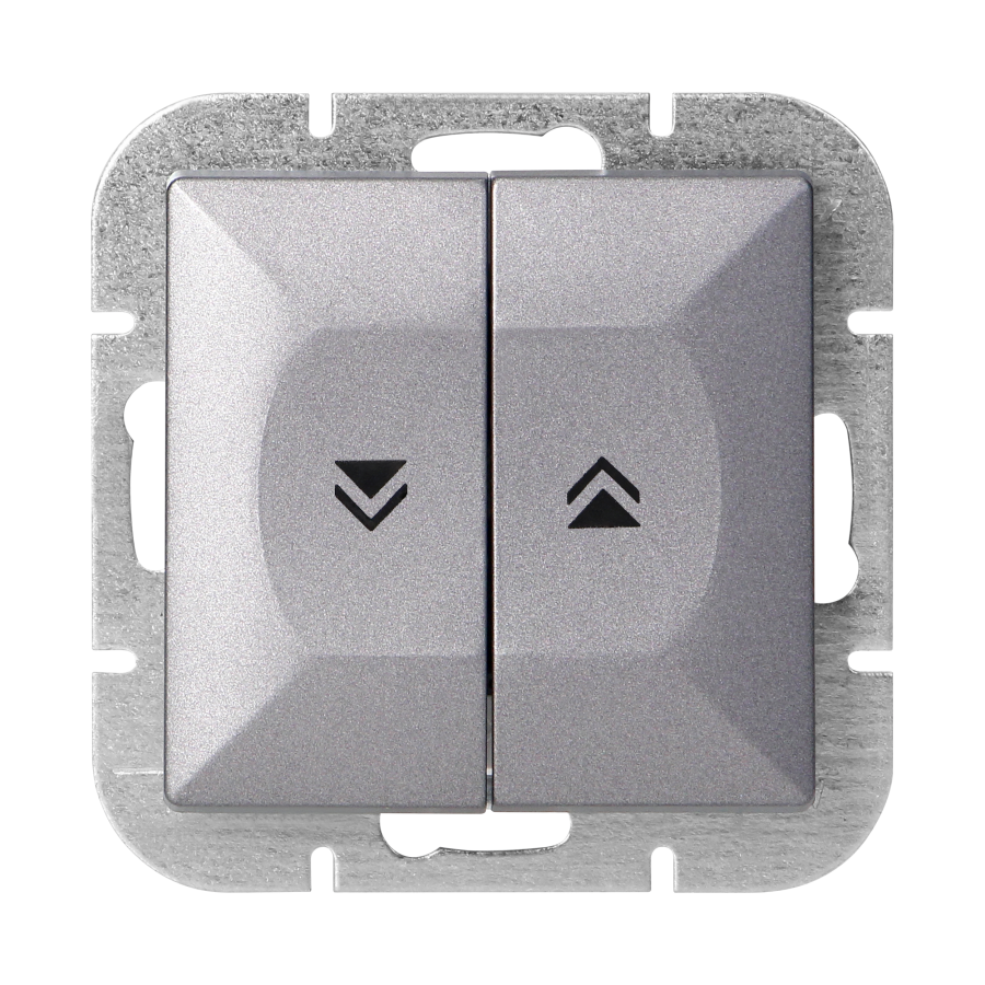 Flush-mounted shutter switch Pearl, 10A, 250V, WP-10P, anthracite