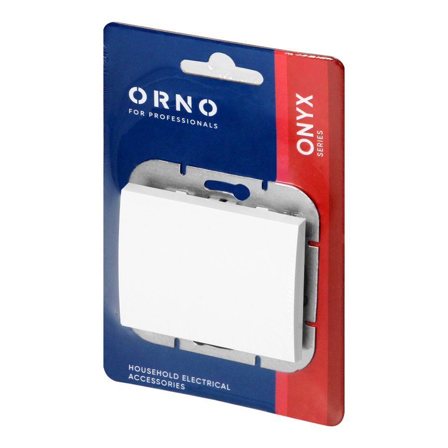 Flush-mounted single-pole switch Onyx, 10A, 250V, WP-1O, white