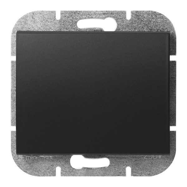 Flush-mounted single-pole switch Onyx, 10A, 250V, WP-1O, black