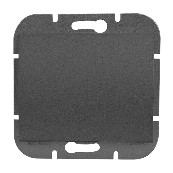 Flush-mounted single-pole switch with illumination Onyx, 10A, 250V, WP-1O/S, black