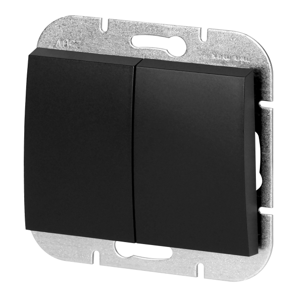 Łącznik p/t świecznikowy Onyx, 10A, 250V, WP-2O, czarny