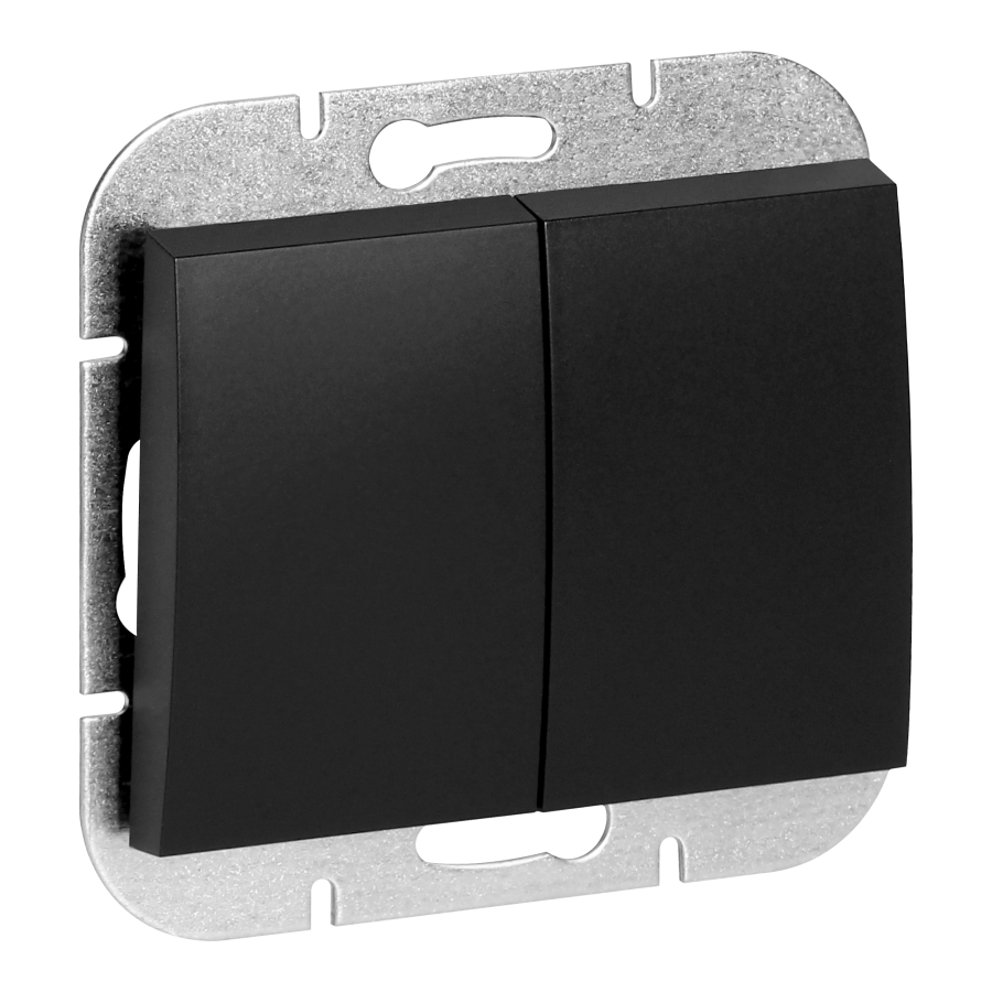 Łącznik p/t świecznikowy Onyx, 10A, 250V, WP-2O, czarny