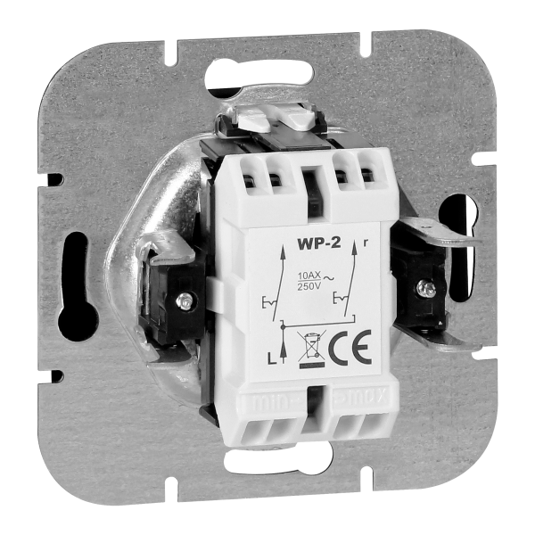 Łącznik p/t świecznikowy Onyx, 10A, 250V, WP-2O, czarny