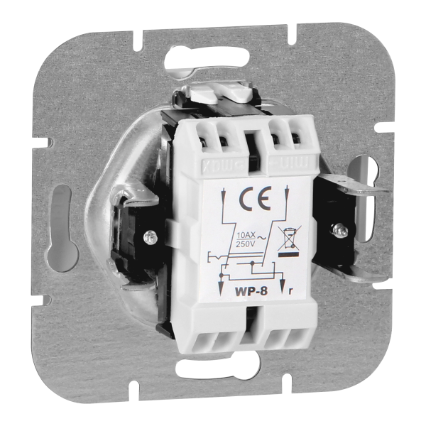 Flush-mounted four-way switch Onyx, 10A, 250V, WP-8O, white