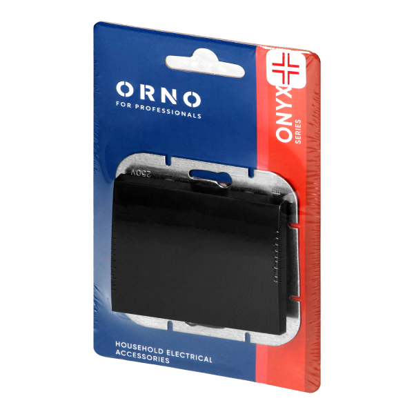 Łącznik krzyżowy p/t Onyx, 10A, 250V, WP-8O, czarny