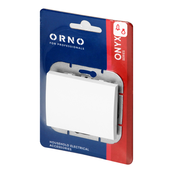 Flush-mounted doorbell button Onyx, 10A, 250V, WP-6/7O, white