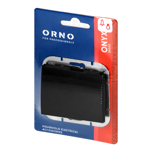 Przycisk dzwonek p/t Onyx, 10A, 250V, WP-6/7O, czarny