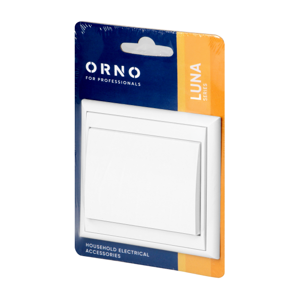 Flush-mounted single-pole switch Luna, 10A, 250V, WP-1L, white