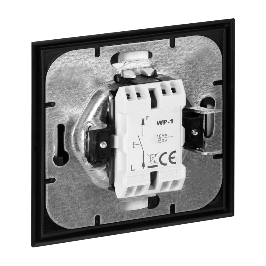 Łącznik p/t jednobiegunowy Luna, 10A, 250V, WP-1L, czarny