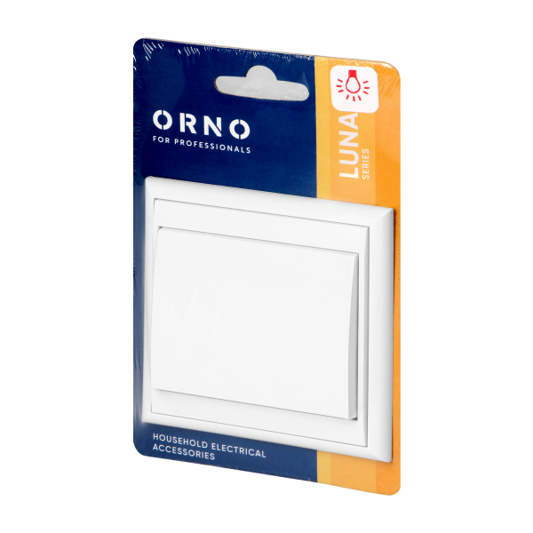 Flush-mounted single-pole switch with illumination Luna, 10A, 250V, WP-1L/S, white