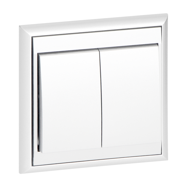 Łącznik p/t świecznikowy Luna, 10A, 250V, WP-2L, biały