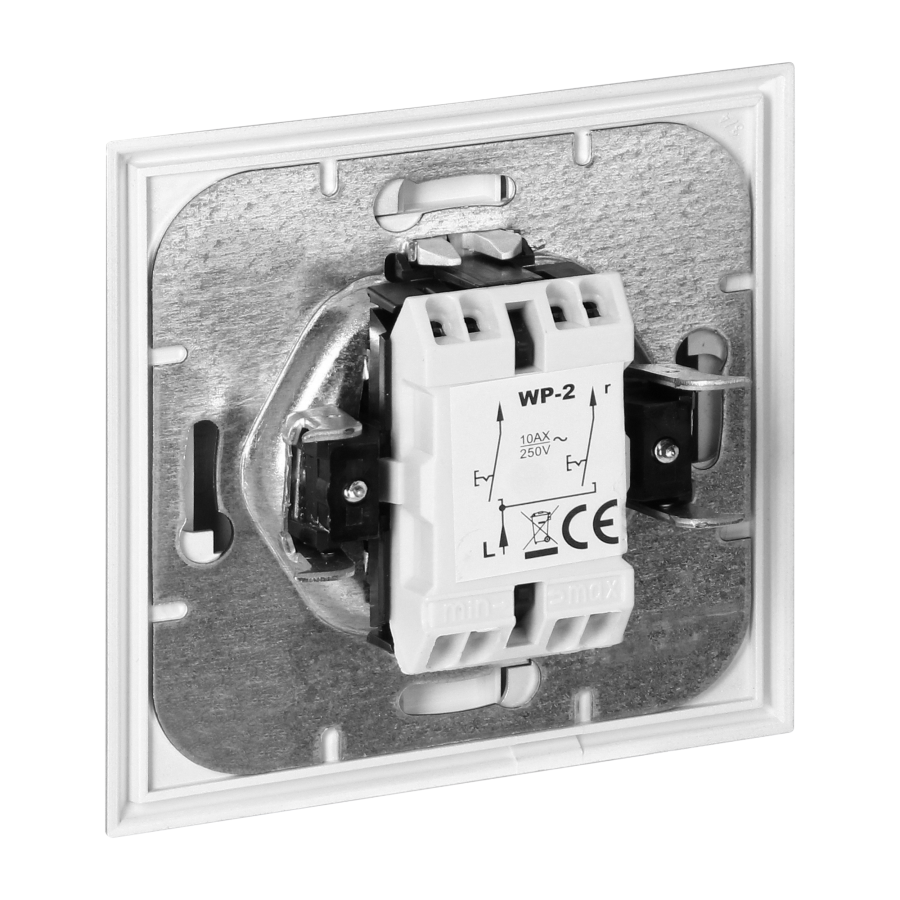 Łącznik p/t świecznikowy Luna, 10A, 250V, WP-2L, biały