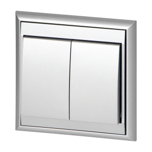 Łącznik p/t świecznikowy Luna, 10A, 250V, WP-2L, srebrny