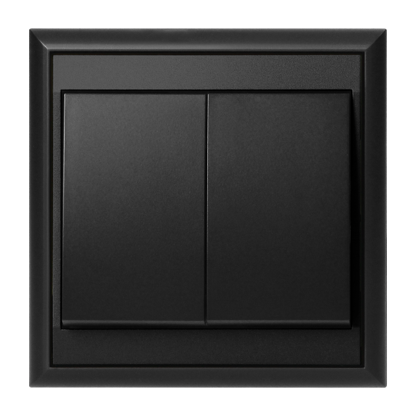 Łącznik p/t świecznikowy Luna, 10A, 250V, WP-2L, czarny