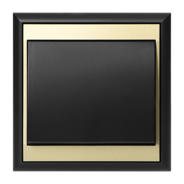 Łącznik p/t schodowy Luna, 10A, 250V, WP-5L, czarny/złoty