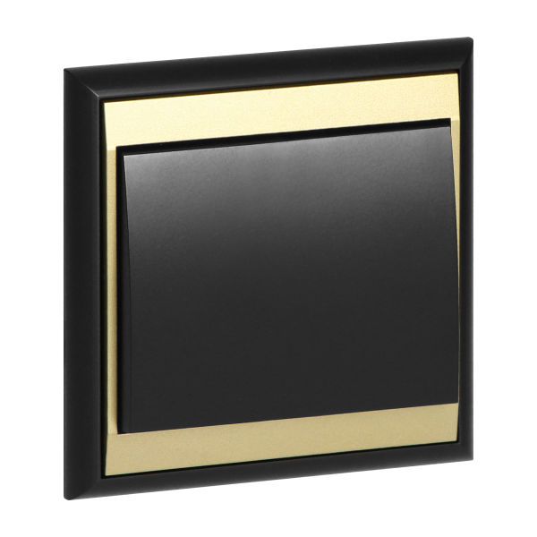 Łącznik p/t schodowy Luna, 10A, 250V, WP-5L, czarny/złoty