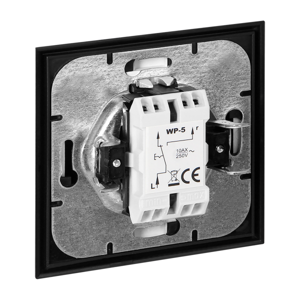 Łącznik p/t schodowy Luna, 10A, 250V, WP-5L, czarny/złoty