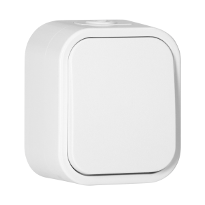 Surface-mounted single-pole switch B2, 10A, 250V, IP54, WNT-1B2, white