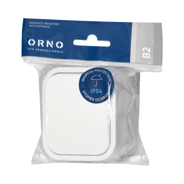 Łącznik n/t jednobiegunowy B2, 10A, 250V, IP54, WNT-1B2, biały