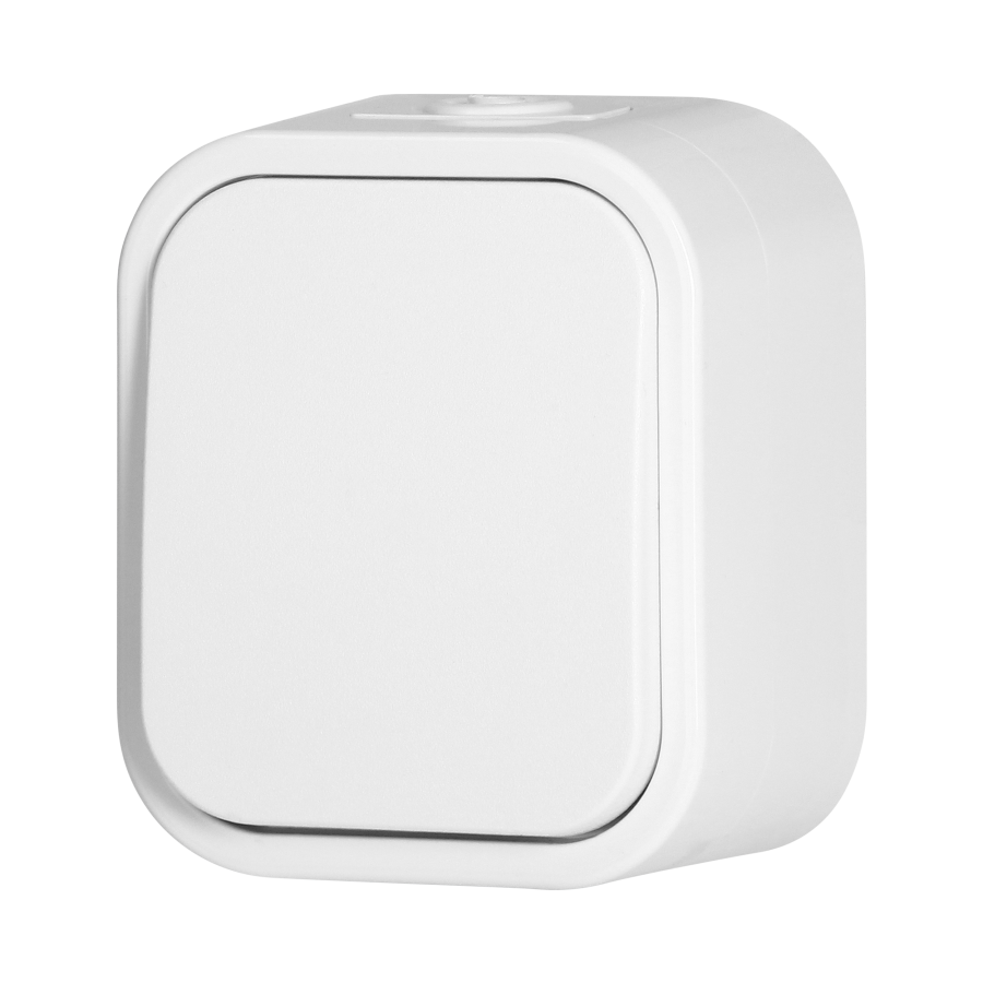 Surface-mounted single-pole switch B2, 10A, 250V, IP54, WNT-1B2, white