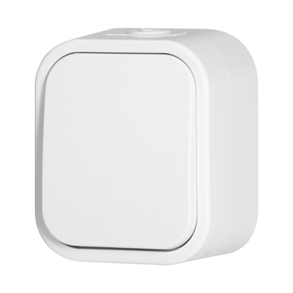 Surface-mounted single-pole switch B2, 10A, 250V, IP54, WNT-1B2, white