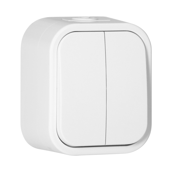 Łącznik n/t świecznikowy B2, 10A, 250V, IP54, WNT-2B2, biały