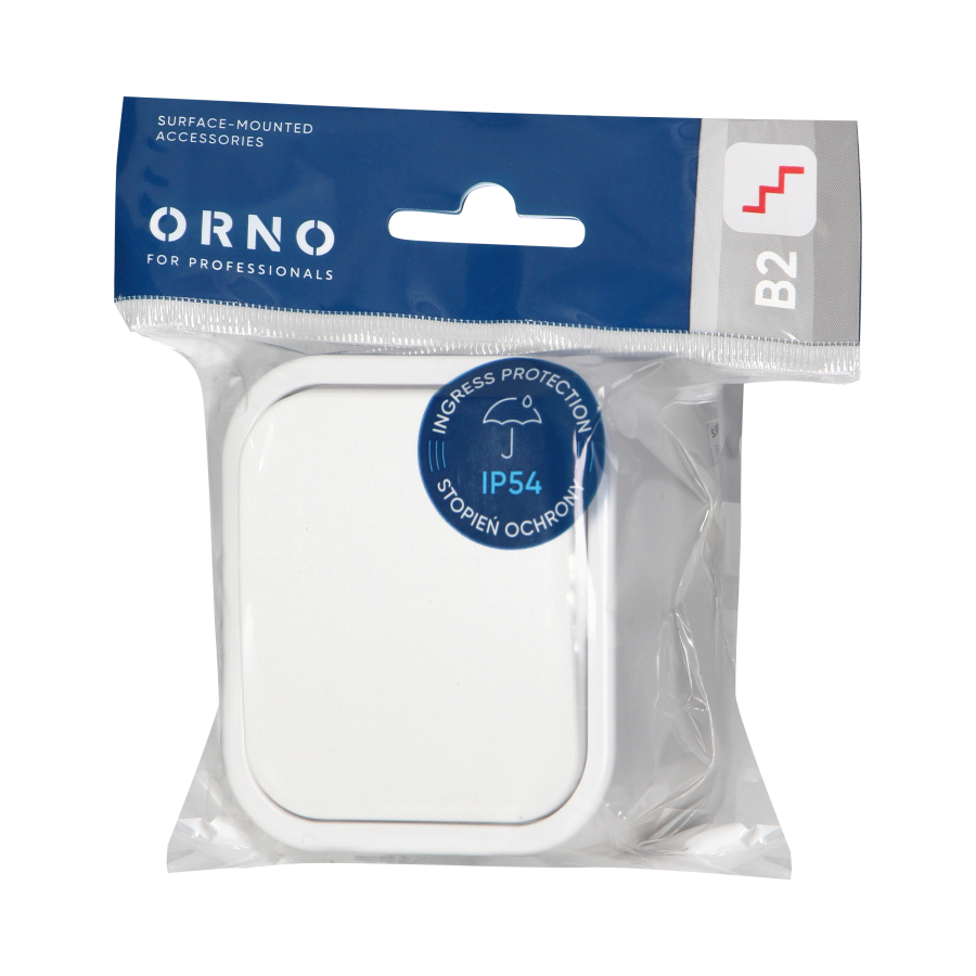 Surface-mounted three-way switch B2, 10A, 250V, IP54, WNT-5B2, white