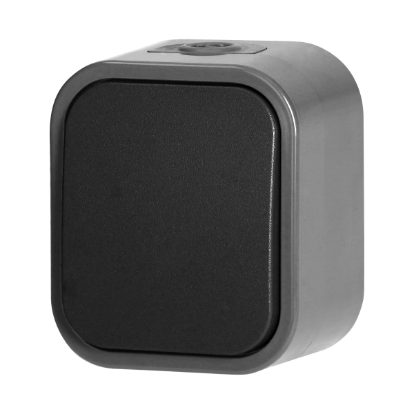 Surface-mounted three-way switch B2, 10A, 250V, IP54, WNT-5B2, gray/black