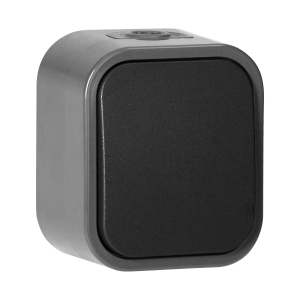 Surface-mounted doorbell button B2, 10A, 250V, IP54, WNT-6/7B2, gray/black