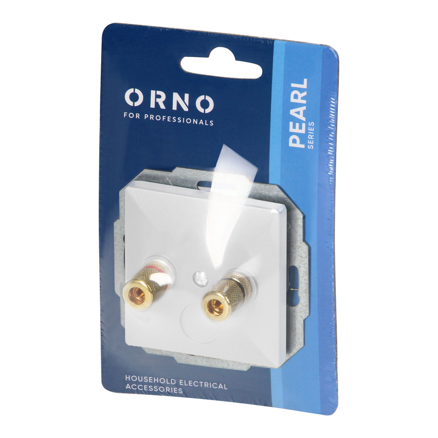 Loudspeaker socket Pearl, PT-2PG, white