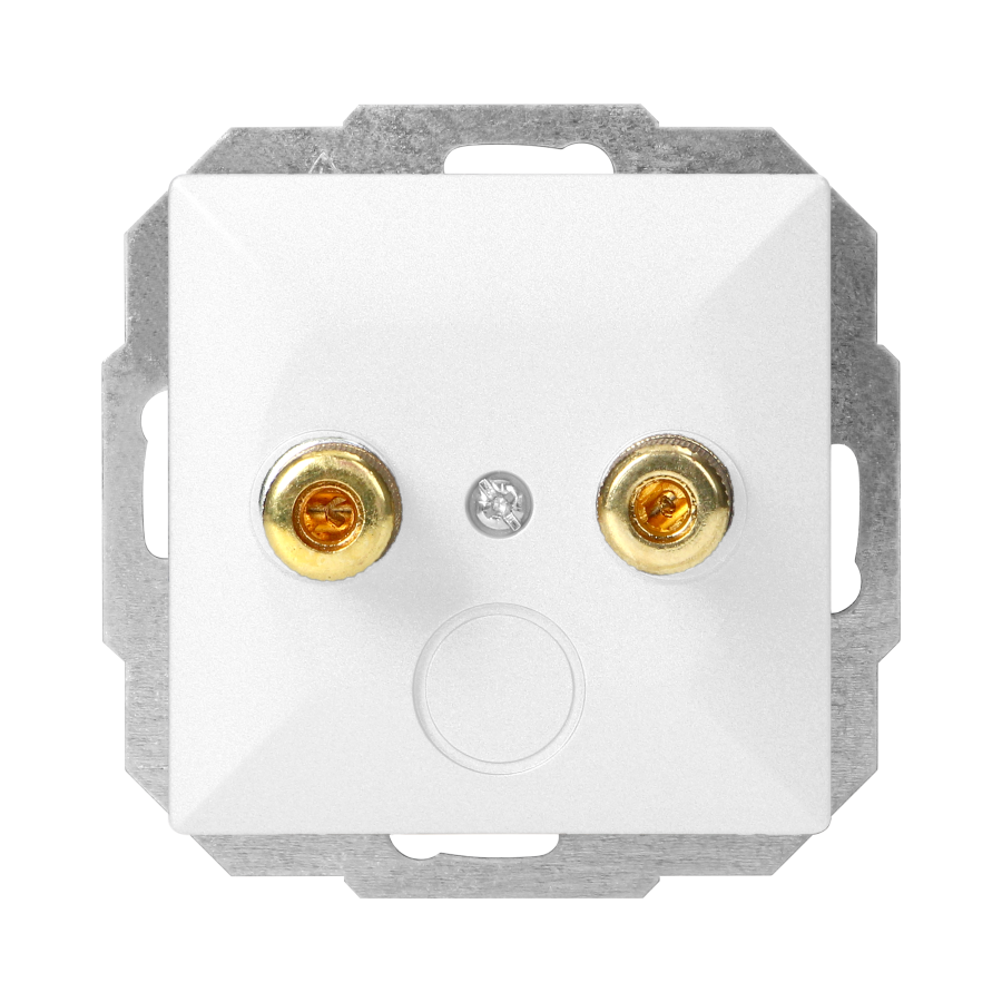 Loudspeaker socket Pearl, PT-2PG, white