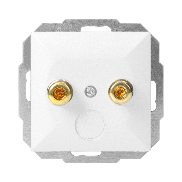 Loudspeaker socket Pearl, PT-2PG, white