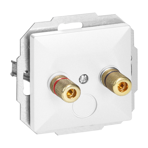 Loudspeaker socket Pearl, PT-2PG, white
