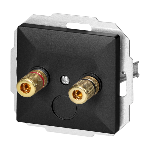 Loudspeaker socket Pearl, PT-2PG, black