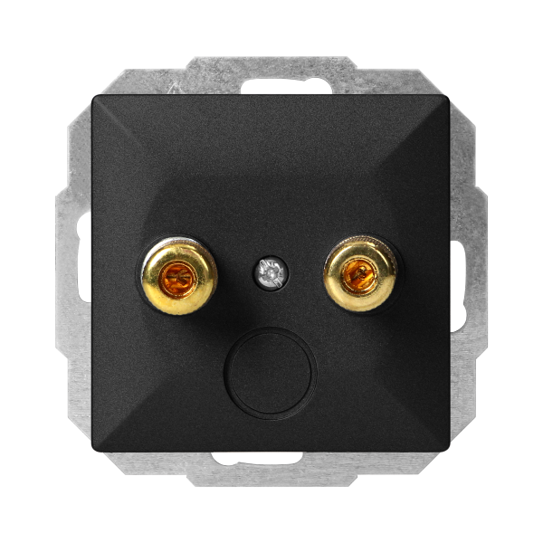 Loudspeaker socket Pearl, PT-2PG, black