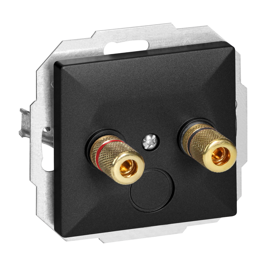 Loudspeaker socket Pearl, PT-2PG, black