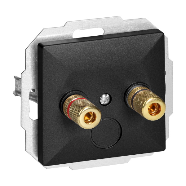 Loudspeaker socket Pearl, PT-2PG, black