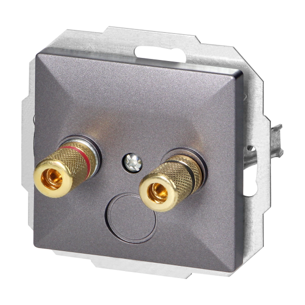 Loudspeaker socket Pearl, PT-2PG, anthracite