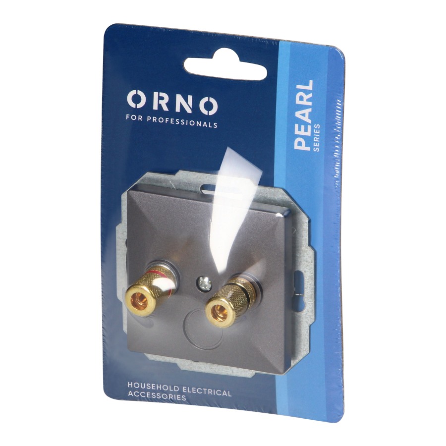 Loudspeaker socket Pearl, PT-2PG, anthracite