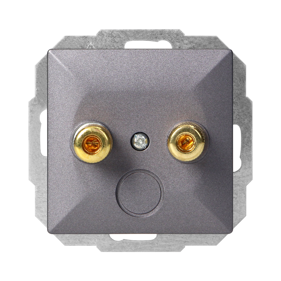 Loudspeaker socket Pearl, PT-2PG, anthracite