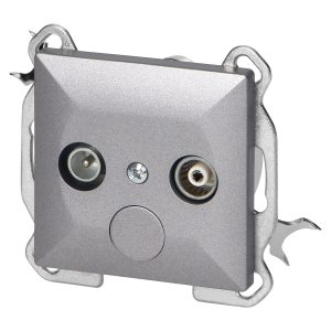 Gniazdo abonenckie "RTV" Pearl, 1,5dbt, GAP-P/K, antracyt