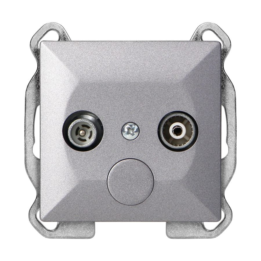 Gniazdo abonenckie "RTV" Pearl, 1,5dbt, GAP-P/K, antracyt