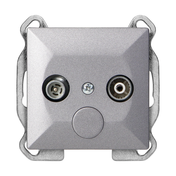 Gniazdo abonenckie "RTV" Pearl, 1,5dbt, GAP-P/K, antracyt